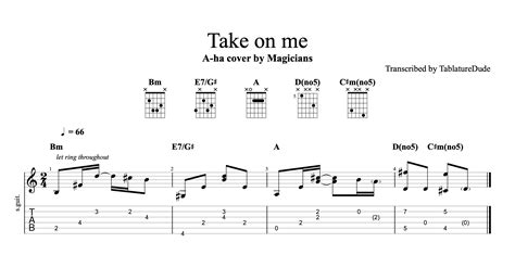 take on me chords|take me on unplugged.